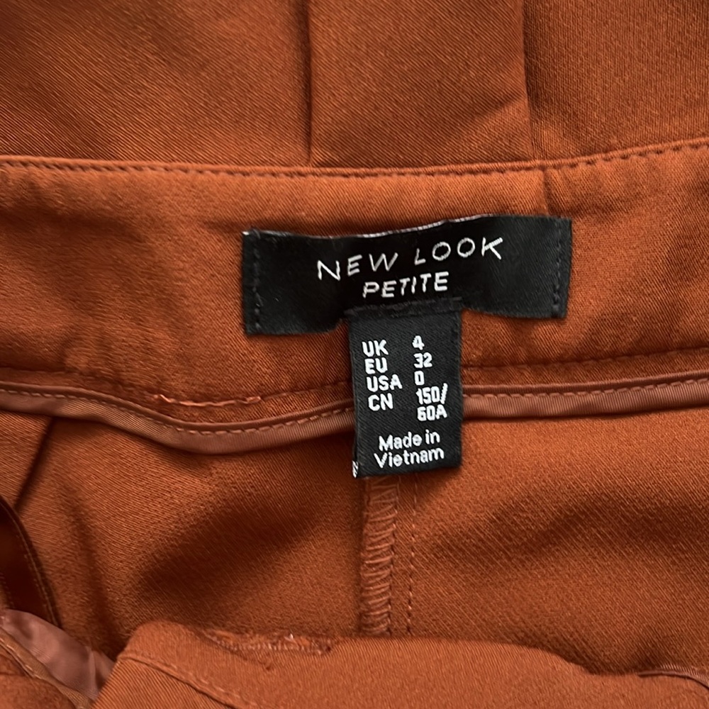 New Look Brown Rust Color Slacks With Pleats Size… - image 5